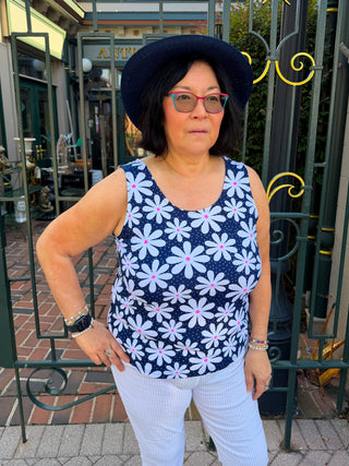Lulu B Navy Daisy Basic Tank