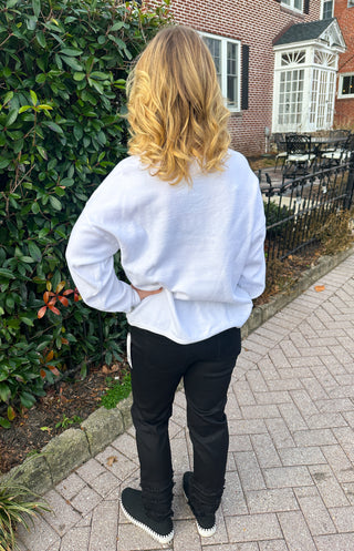 Cotton Lani White Star Cotton Sweater