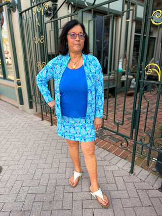 Lulu B Coastal Fish Zip Jacket