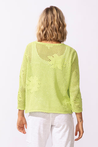 Escape by Habitat Kiwi Floral Crochet Pullover