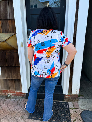 Coco + Carmen EverStretch Flare Jeans with Inset Seam - Dark Denim