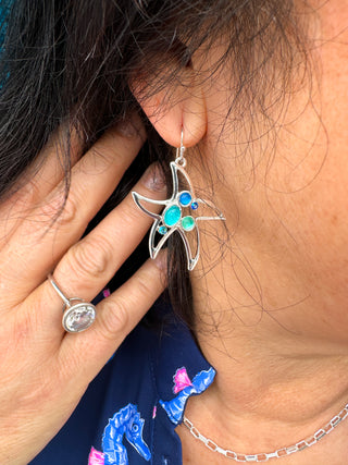 Starfish Seaglass Earrings