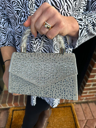 Studded Silver Petite Handbag