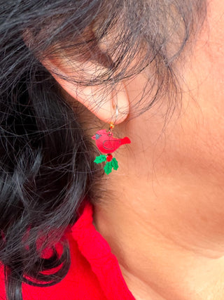 Sienna Sky Cardinal With Holly Earrings