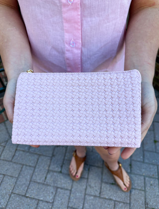 Riley Vegan Crossbody - Square Knot Pale Pink