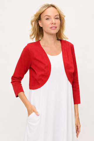 Cotton Lani Red Cotton Cardigan