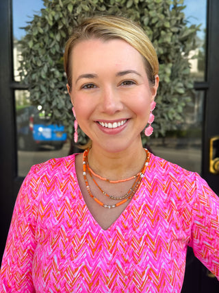 Orange Multi Strand Necklace