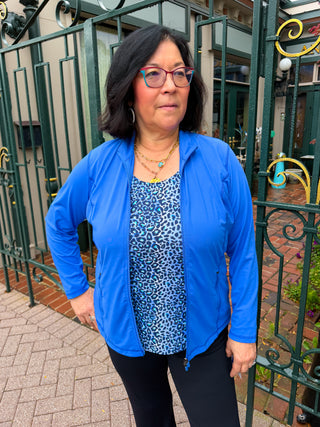 Lulu B Blue Full Zip Jacket