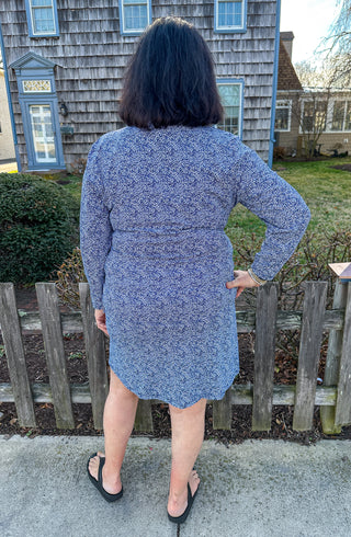 Lulu B Blue Animal Print Quarter Zip Pullover