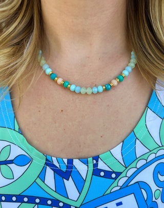 Sorrelli Coastal Dreams Asbury Beaded Tennis Necklace
