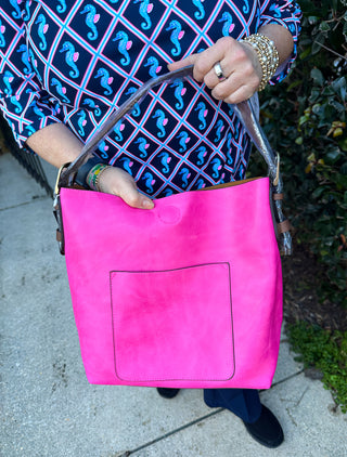 Joy Susan Classic Hobo Handbag Cha Cha Pink