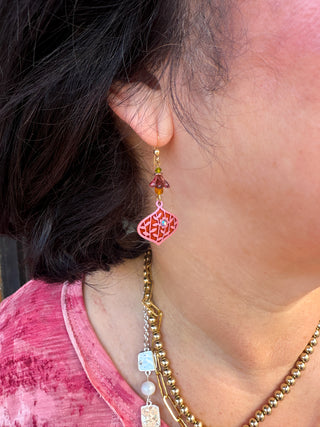 Adajio Pink Flower Earrings