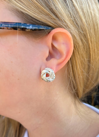 Silver Knot Stud Earring