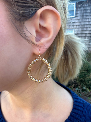 Gold Sunrise Hoop Earrings