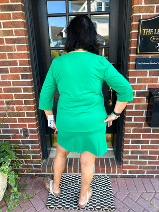 Lulu B Emerald V-Neck 3/4 Sleeve Top