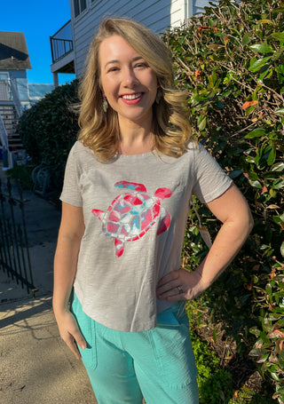 Escape by Habitat Dune Turtle Cotton Scoop-Neck Tee