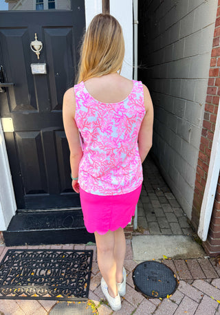 Lulu B Pink Coral Basic Tank