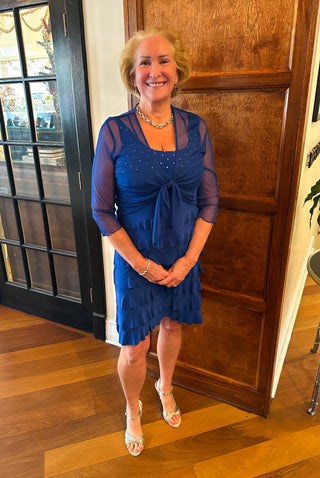 Tango Mango Royal Blue Sparkle Cha Cha Dress