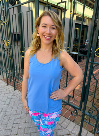 Lulu B Clear Periwinkle Tank Top