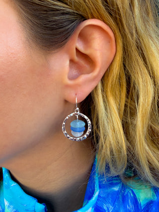 Silver Seaglass Earrings
