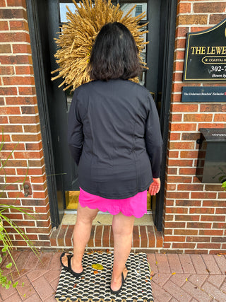 Lulu B Black Full Zip Jacket