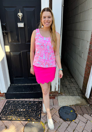 Lulu B Pink Coral Basic Tank