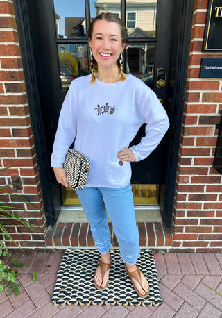 Black and White Flower Earrings