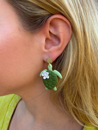 Turtle Clay Earrings