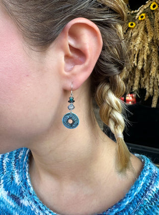 Adajio Blue Circle Earrings