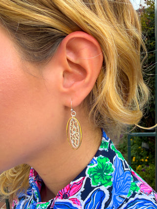 Delicate Two Tone Earrings