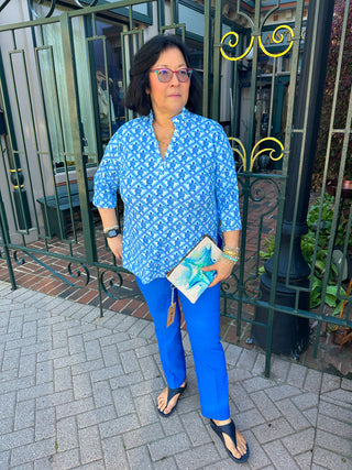 Lulu B Turtle Lattice Button Tunic