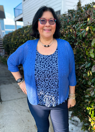 Lulu B Blue Lightweight Cardigan