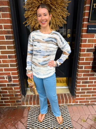Charlie B Stream Reversible Raglan Sweater