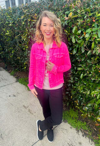 Lulu B Hot Pink Linen Jacket