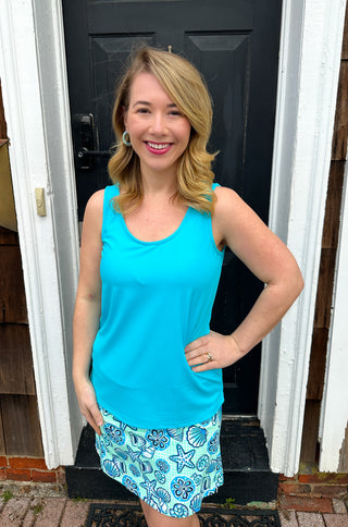 Lulu B Clear Turquoise Tank