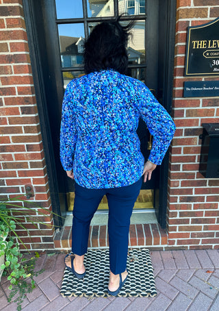 Bangladine by Lulu B Navy Contemporary Capris