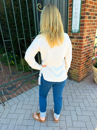 Lulu B White Chenille Sweater