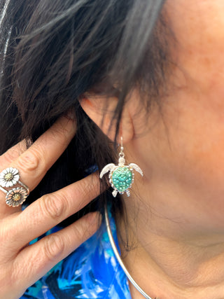 Sparkly Turtle Earrings