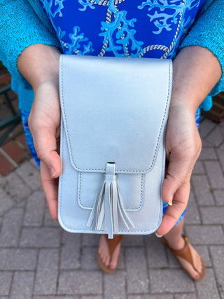 Harper Crossbody Bag Silver Shimmer