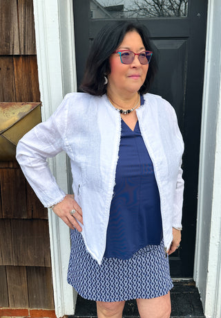 Lulu B Navy Harbor Rope Zip Skort