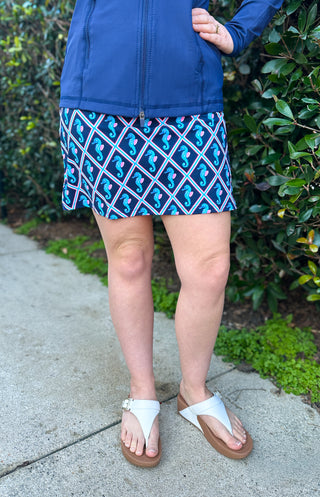 Lulu B Seahorse Lattice Zip Skort