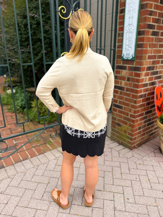Lulu B Stone Crystal Cardigan Sweater