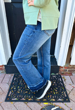 EverStretch Baby Bootcut Ankle with Contrast Bottom Jeans