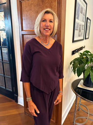 Oh My Gauze Amethyst Lynn Top