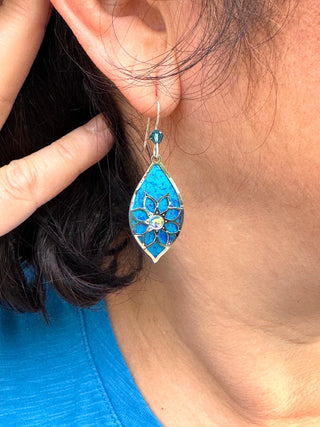 Adajio Blue Flower Earrings