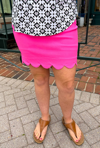 Bangladine by Lulu B Clear Pink Scallop Skort