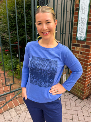 Escape by Habitat Destination Sunflower Baja Blue Boxy Tee