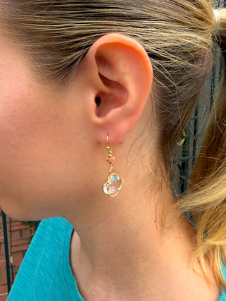 Golden Clover Drop Earrings