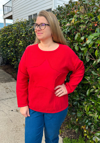 Cotton Lani Red Star Cotton Sweater