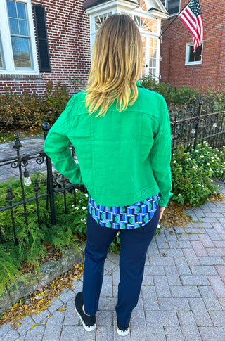 Lulu B Emerald Linen Jacket